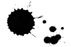 a black ink blot